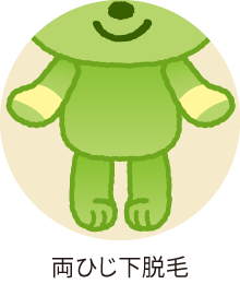 両ひじ下脱毛