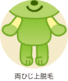 両ひじ上脱毛